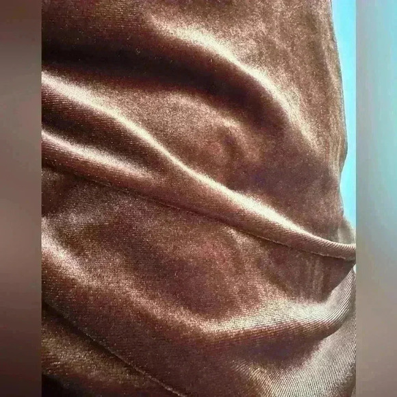 Shein Sexy Deep V-neck Ruched Velvet Bodycon Dress (213) - Picture 12 of 12